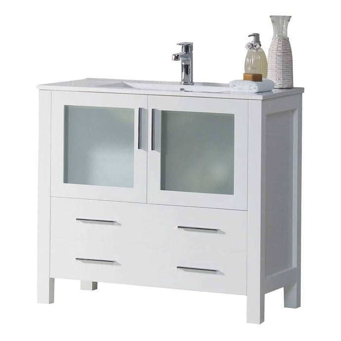 Blossom 001 36 01 C Sydney 36 Inch Vanity with Ceramic Sink - White