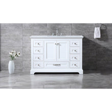 Load image into Gallery viewer, Lexora LD342248SAWQ000 Dukes 48&quot; White Single Vanity, White Quartz Top, White Square Sink and no Mirror