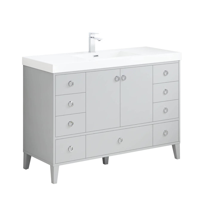 Blossom 023 48 15S A Lyon 48 Inch Vanity with Acrylic Single Sink - Metal Gray