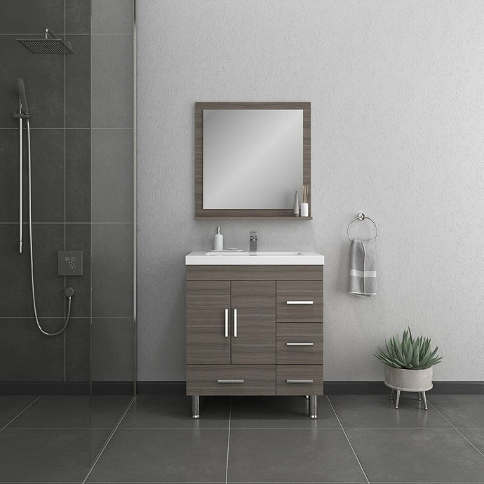 Alya Bath AT-8050-G Ripley 30 inch Gray Vanity with Sink