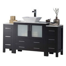 Load image into Gallery viewer, Blossom 001 60S2 02 V Sydney 60 Inch Vanity with Ceramic Vessel Sink - Espresso