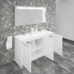 Casa Mare Benna 63" Glossy White Bathroom Vanity and Double Sink Combo - BENNA160GW-63