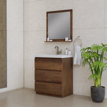 Load image into Gallery viewer, Alya Bath AB-MOA30-RW Paterno 30 inch Modern Freestanding Bathroom Vanity, Rosewood