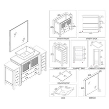 Load image into Gallery viewer, Blossom 001 60S2 15 V M Sydney 60 Inch Vanity with Ceramic Vessel Sink &amp; Mirror - Metal Gray