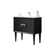 Load image into Gallery viewer, Lucena Bath 42551 32&quot; Black Décor Tirador Freestanding  Vanity