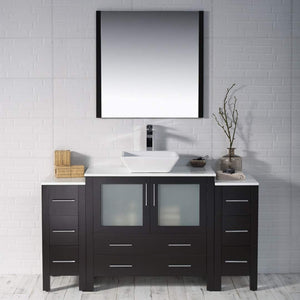 Blossom 001 60S2 02 V Sydney 60 Inch Vanity with Ceramic Vessel Sink - Espresso