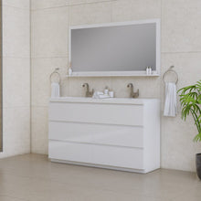 Load image into Gallery viewer, Alya Bath AB-MOA60D-W Paterno 60 inch Double Modern Freestanding Bathroom Vanity, White