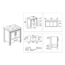 Load image into Gallery viewer, Blossom 024 36 15 A Birmingham 36 Inch Vanity with Acrylic Sink - Matte Gray