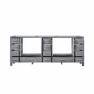 Lexora LJ342284DD00000 Jacques 84" Distressed Grey Vanity Cabinet Only