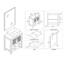 Load image into Gallery viewer, Blossom 001 30 02 V M Sydney 30 Inch Vanity with Ceramic Vessel Sink &amp; Mirror - Espresso