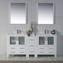 Load image into Gallery viewer, Blossom 001 72 01 C M Sydney 72 Inch Vanity with Ceramic Double Sinks &amp; Mirrors - White