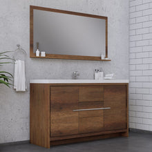 Load image into Gallery viewer, Alya Bath AB-MD660S-RW Sortino 60 Single inch Modern Bathroom Vanity, Rosewood