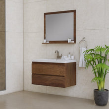 Load image into Gallery viewer, Alya Bath AB-MOF36-RW Paterno 36 inch Modern Wall Mounted Bathroom Vanity, Rosewood