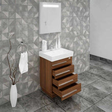 Load image into Gallery viewer, Casa Mare Domenico 32&quot; Matte Walnut Bathroom Vanity and Ceramic Sink Combo - DOMENICO80MW-32-MSC