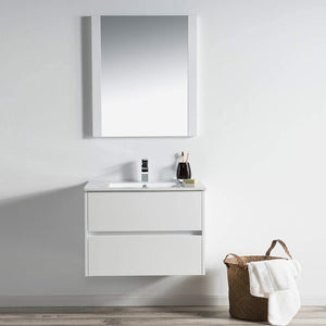 Blossom 016 30 01 C M Valencia 30 Inch Vanity with Ceramic Sink & Mirror - White