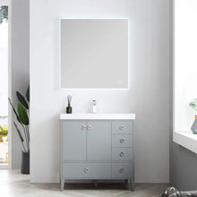 Load image into Gallery viewer, Blossom 023 36 15 A Lyon 36 Inch Vanity with Acrylic Sink - Metal Gray