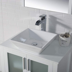 Blossom 001 30 01 V Sydney 30 Inch Vanity with Ceramic Vessel Sink - White