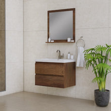 Load image into Gallery viewer, Alya Bath AB-MOF30-RW Paterno 30 inch Modern Wall Mounted Bathroom Vanity, Rosewood