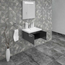 Load image into Gallery viewer, Casa Mare Aspe 32&quot; Glossy Gray Bathroom Vanity and Ceramic Sink Combo - ASPE80GG-32-MSC