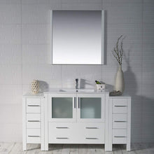 Load image into Gallery viewer, Blossom 001 60S2 01 C M Sydney 60 Inch Vanity with Ceramic Sink &amp; Mirror - White