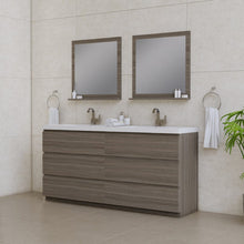 Load image into Gallery viewer, Alya Bath AB-MOA72D-G Paterno 72 inch Modern Freestanding Bathroom Vanity, Gray