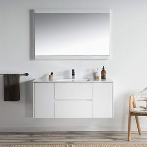 Blossom 016 48 01S C Valencia 48 Inch Single Vanity with Ceramic Sink - White