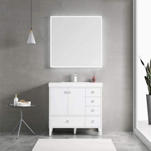 Load image into Gallery viewer, Blossom 023 36 01 A Lyon 36 Inch Vanity with Acrylic Sink - White