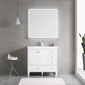 Blossom 023 36 01 A Lyon 36 Inch Vanity with Acrylic Sink - White