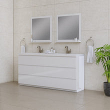 Load image into Gallery viewer, Alya Bath AB-MOA72D-W Paterno 72 inch Modern Freestanding Bathroom Vanity, White