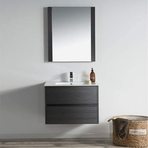 Blossom 016 30 16 C Valencia 30 Inch Vanity with Ceramic Sink - Silver Grey