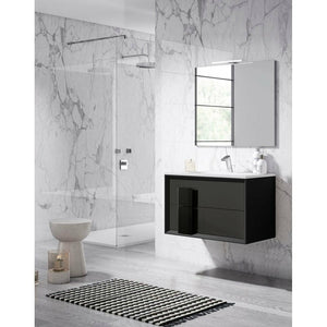 Lucena Bath 4318-04/black 40" Grey and Black Cristal Vanity