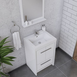 Alya Bath AB-MD624-W Sortino 24 inch Modern Bathroom Vanity, White