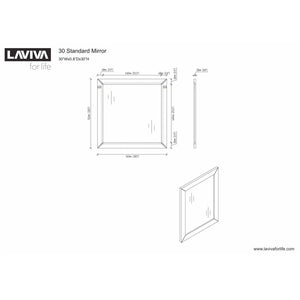 LAVIVA 313FF-3030W Fully Framed 30" White Mirror