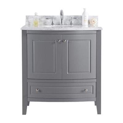LAVIVA 3130709-32G-WC Estella 32 - Grey Cabinet + White Carrera Counter
