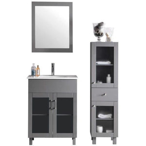 LAVIVA 31321529-24G-CB Nova 24 - Grey Cabinet + Ceramic Basin Counter