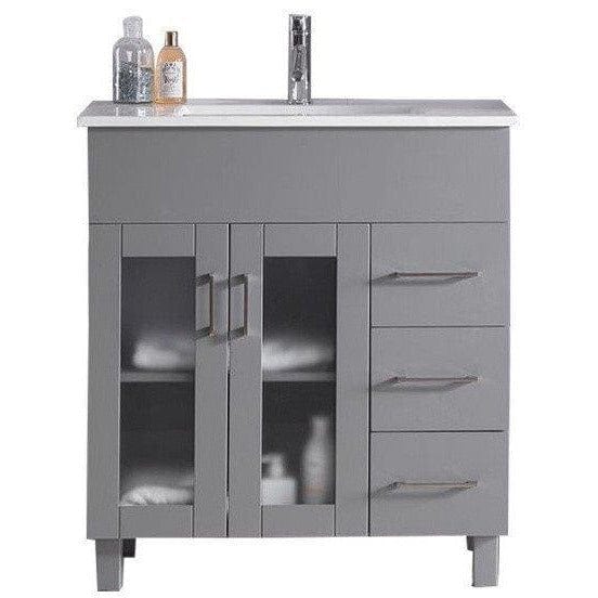 LAVIVA 31321529-32G-CB Nova 32 - Grey Cabinet + Ceramic Basin Counter