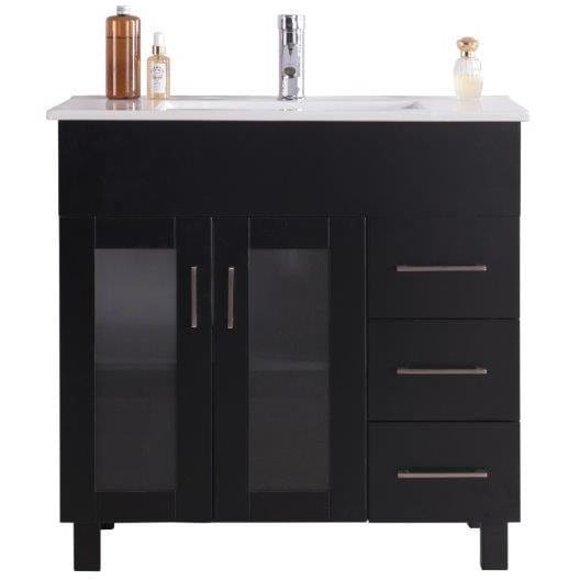 LAVIVA 31321529-36E-CB Nova 36 - Espresso Cabinet + Ceramic Basin Counter