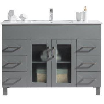 LAVIVA 31321529-48G-CB Nova 48 - Grey Cabinet + Ceramic Basin Counter