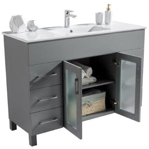 LAVIVA 31321529-48G-CB Nova 48 - Grey Cabinet + Ceramic Basin Counter