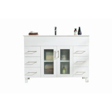 Load image into Gallery viewer, LAVIVA 31321529-48W-CB Nova 48 - White Cabinet + Ceramic Basin Counter