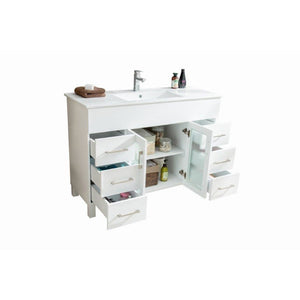 LAVIVA 31321529-48W-CB Nova 48 - White Cabinet + Ceramic Basin Counter