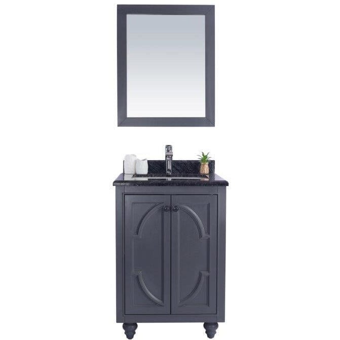 LAVIVA 313613-24G-BW Odyssey - 24 - Maple Grey Cabinet + Black Wood Counter