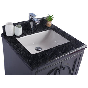 LAVIVA 313613-24G-BW Odyssey - 24 - Maple Grey Cabinet + Black Wood Counter