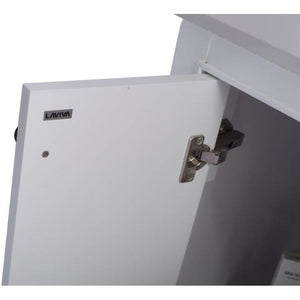 LAVIVA 313613-24W-MW Odyssey - 24 - Maple Grey Cabinet + Matte White VIVA Stone Solid Surface Countertop