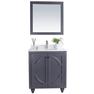 LAVIVA 313613-30G-PW Odyssey - 30 - Maple Grey Cabinet + Pure White Counter