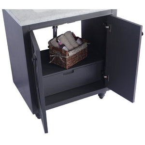 LAVIVA 313613-30G-MB Odyssey - 30 - Maple Grey Cabinet + Matte Black VIVA Stone Solid Surface Countertop