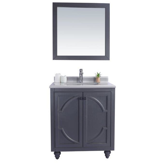 LAVIVA 313613-30G-WS Odyssey - 30 - Maple Grey Cabinet + White Stripes Counter