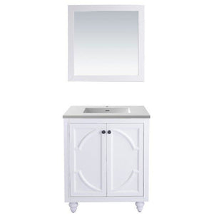 LAVIVA 313613-30W-MW Odyssey - 30 - White Cabinet + Matte White VIVA Stone Solid Surface Countertop