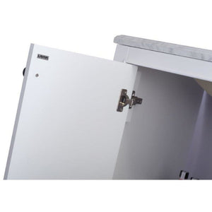LAVIVA 313613-30W-MB Odyssey - 30 - White Cabinet + Matte Black VIVA Stone Solid Surface Countertop