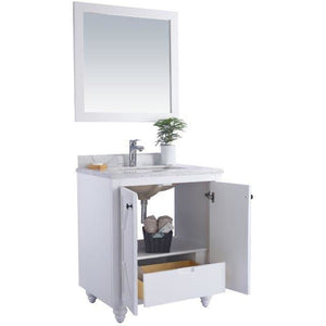 LAVIVA 313613-30W-WS Odyssey - 30 - White Cabinet + White Stripes Counter